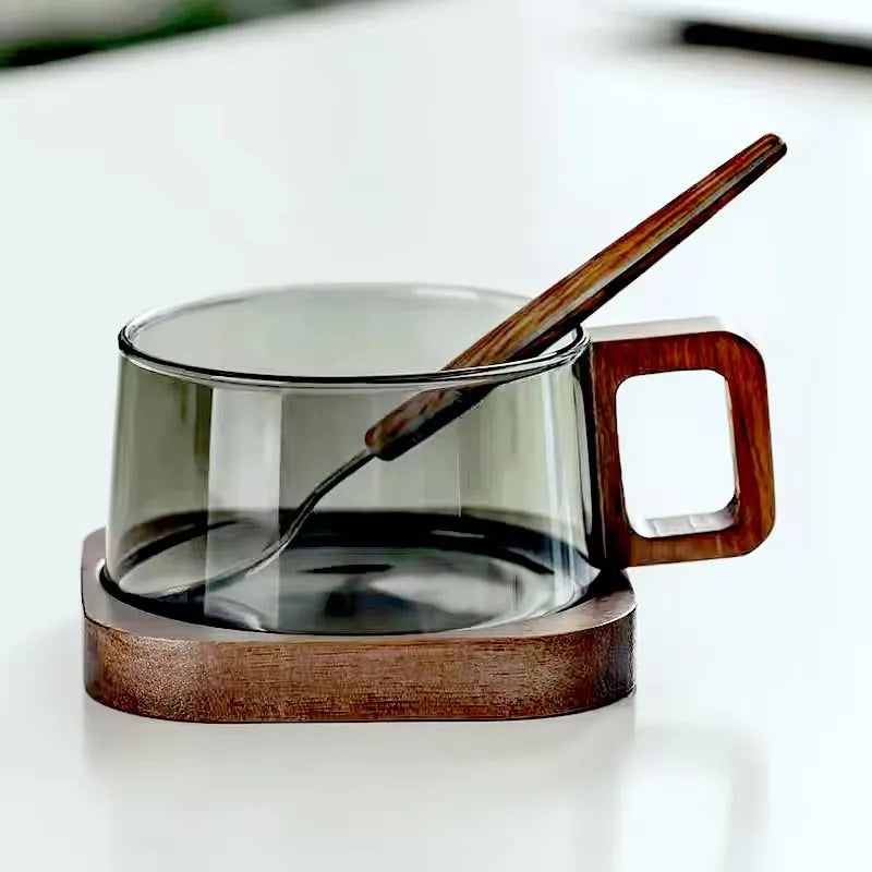 American Latte Glass Coffee Mug