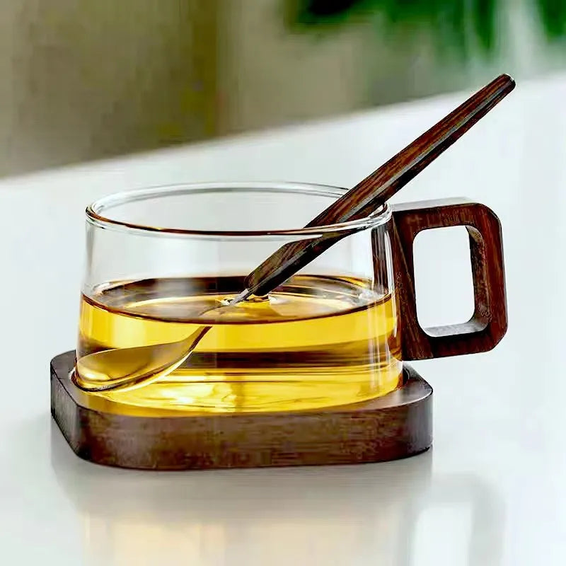American Latte Glass Coffee Mug