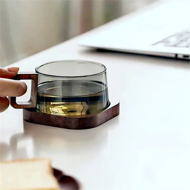 American Latte Glass Coffee Mug