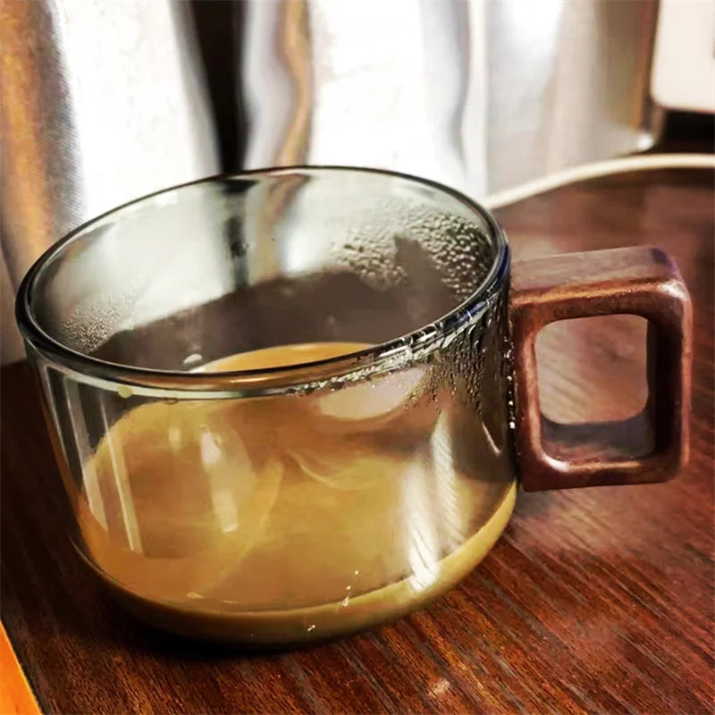 American Latte Glass Coffee Mug